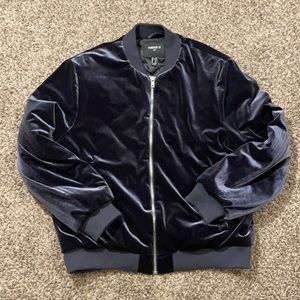 Shiny Felt Bomber Puffer Jacker
